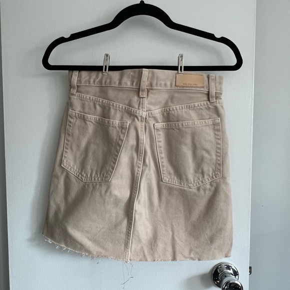 Mango Skirts Mango Mini Beige Denim Skirt Poshmark